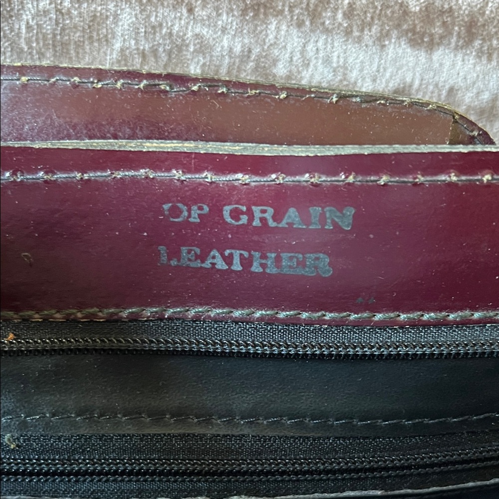 Sophisticated Dark Brown/Burgandy Leather Briefcase  Vintage  Unisex - Picture 8 of 12